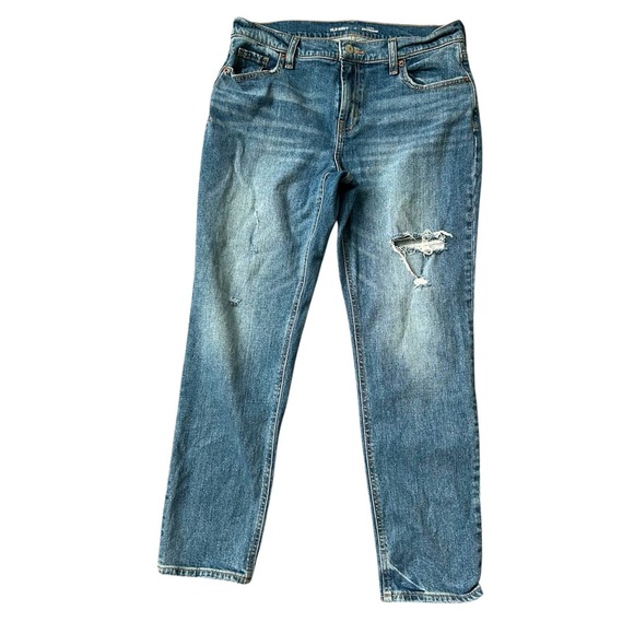 Old Navy Denim - Old Navy Mid-rise Boyfriend Style Jeans with distressing size 4
